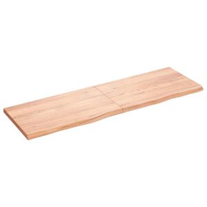 vidaXL Wall Shelf Light Brown 160x50x(2-4) cm Treated Solid Wood Oak