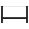 vidaXL Coffee Table Legs Black 2 pcs 70x(42-43) cm Steel