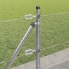 vidaXL Fence with Posts Silver 0.4 x 10 m Steel