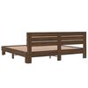 vidaXL Bed Frame without Mattress Brown Oak 200x200 cm
