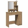 vidaXL Dressing Table with Mirror Artisan Oak 86.5x35x136 cm
