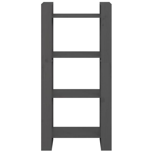 vidaXL Book Cabinet/Room Divider Grey 60x35x125 cm Solid Wood