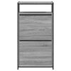 vidaXL Shoe Cabinet Grey Sonoma 60x34x112 Engineered Wood