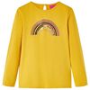 vidaXL Kids' T-shirt with Long Sleeves Ochre 116