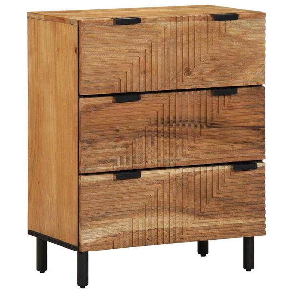 vidaXL Sideboard Set 2 pcs Natural 60 x 33.5 x 75 cm Solid Acacia Wood