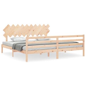 vidaXL Bed Frame without Mattress 200x200 cm Solid Wood