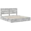 vidaXL Storage Bed Concrete Grey 200 x 200 cm Engineered Wood