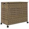 vidaXL Laundry Basket with Wheels 66x35x60 cm Rattan