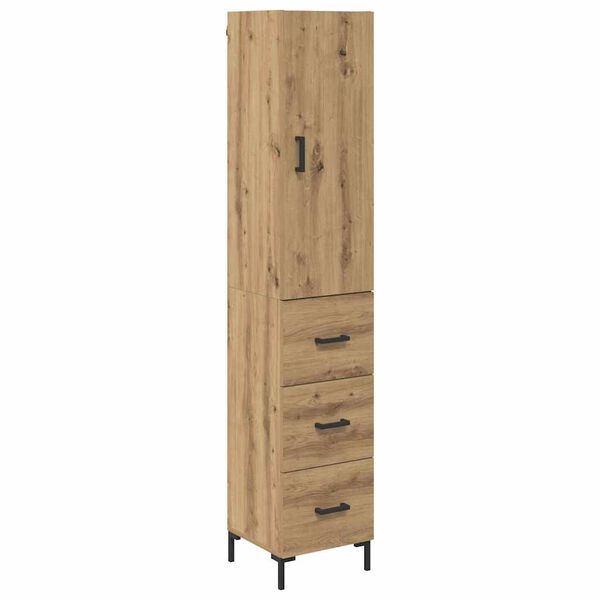 vidaXL Highboard Artisan Oak 69.5 x 34 x 180 cm Engineered Wood