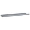 vidaXL Picture Frame Ledge Shelves 2 pcs Grey 60x9x3 cm MDF