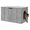 vidaXL Cat House Grey Sonoma 85 x 55 x 50.5 cm Engineered Wood