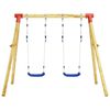 vidaXL Swing Set 230x130x166 cm Pinewood
