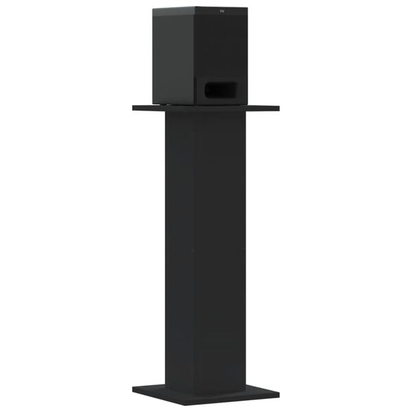 vidaXL Speaker Stands 2 pcs Black 30x30x80 cm Engineered Wood