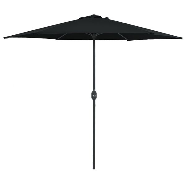 vidaXL Garden Parasol with Aluminium Pole 270x246 cm Black