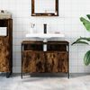 vidaXL Bathroom Sink Cabinet Smoked Oak 80x30x60 cm Engineered Wood