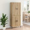 vidaXL Highboard Artisan Oak 69.5 x 34 x 180 cm Engineered Wood