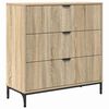 vidaXL Sideboard Sonoma Oak 79.5 x 33 x 82 cm Engineered Wood