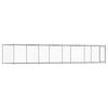 vidaXL Dog Cage with Door Grey 8x2x1.5 m Galvanised Steel