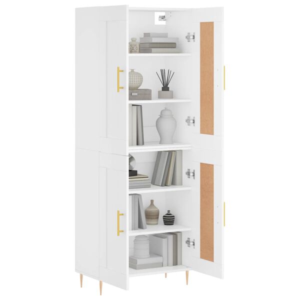 vidaXL Highboard White 69.5x34x180 cm Engineered Wood