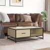 vidaXL Coffee Table Sonoma Oak 90x57x35 cm Engineered Wood and Metal