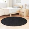 vidaXL Shaggy Rug High Pile NAVARRA Black 120x120 cm Polyester