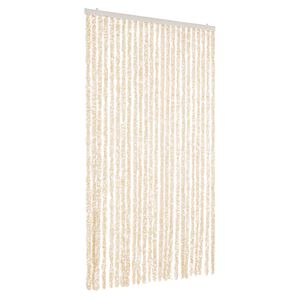 vidaXL Fly Curtain Beige and White 100x220 cm Chenille