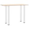vidaXL Bar Table Legs 4 pcs White 110-112 cm Steel