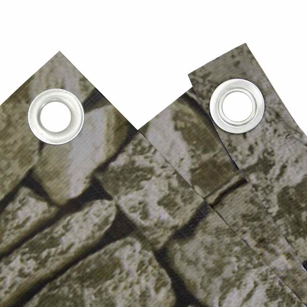 vidaXL Balcony Privacy Screen Stone Look 700x90 cm PVC