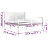 vidaXL Bed Frame without Mattress White 160x200 cm Solid Wood