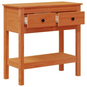 vidaXL Console Table Wax Brown 75 x 35 x 75 cm Soild Pine Wood