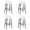 vidaXL 5 Piece Bar Set Black and White