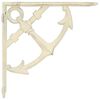 vidaXL Wall Shelf Brackets 12 pcs Antique White 14.5 x 14.5 x 3.5 cm