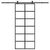 vidaXL Sliding Door with Hardware Set 90x205 cm ESG Glass&Aluminium