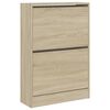 vidaXL Shoe Cabinet Sonoma Oak 60x21x87.5 cm Engineered Wood