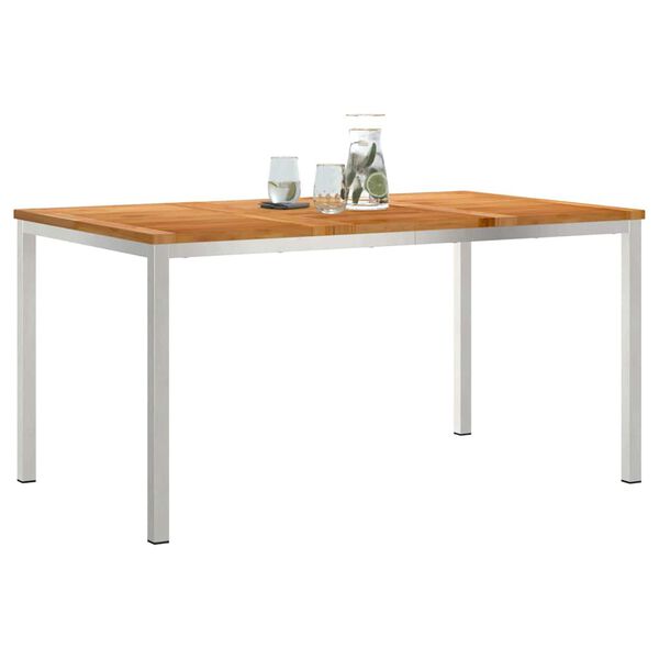 vidaXL OutdoorDiningTable Brown 150x90x75cm SolidTeakwood