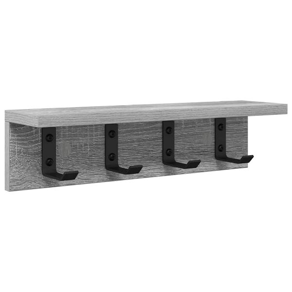 vidaXL Wall-Mounted Coat Rack Grey Sonoma 40 x 10.5 x 10.5 cm
