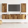 vidaXL Wall Mounted TV cabinets 4 pcs Old Wood Engineered Wood