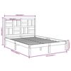 vidaXL Bed Frame without Mattress Solid Wood 120x200 cm