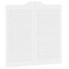 vidaXL Swing Doors Louvred Design 1-Pair White 100x100 cm
