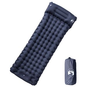 vidaXL Self Inflating Camping Mattress with Pillow 1-Person Grey