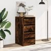 vidaXL Corner Chest of Drawers Smoked Oak 40x41x76 cm Engineered Wood