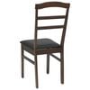 vidaXL Dining Chair 2 pcs Light Brown and Black Solid Rubber Wood