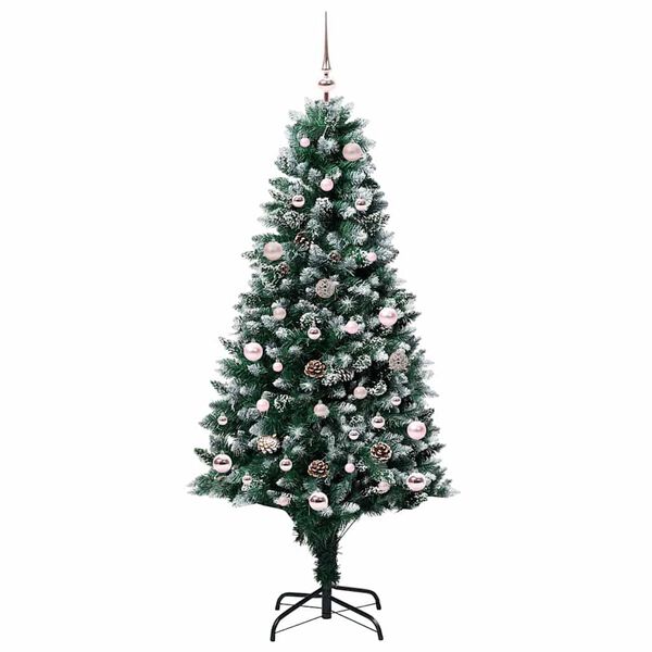 vidaXL Artificial Christmas Tree with 150 LEDs with Stand Green 150 cm