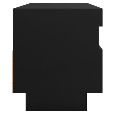 vidaXL TV Cabinet with LED Lights Black 100x35x40 cm