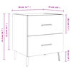 vidaXL Bedside Cabinet White 40x35x47.5 cm Engineered Wood
