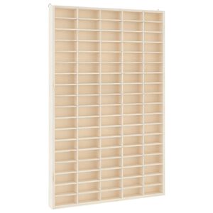 vidaXL Wooden Collector's Display Case 90 Compartments 50.5x4.5x79 cm