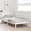 vidaXL Bed Frame with Headboard White 75 x 190 cm Solid Pine Wood