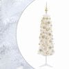 vidaXL Artificial Slim Christmas Tree with Bauble 120 cm 150 LEDs
