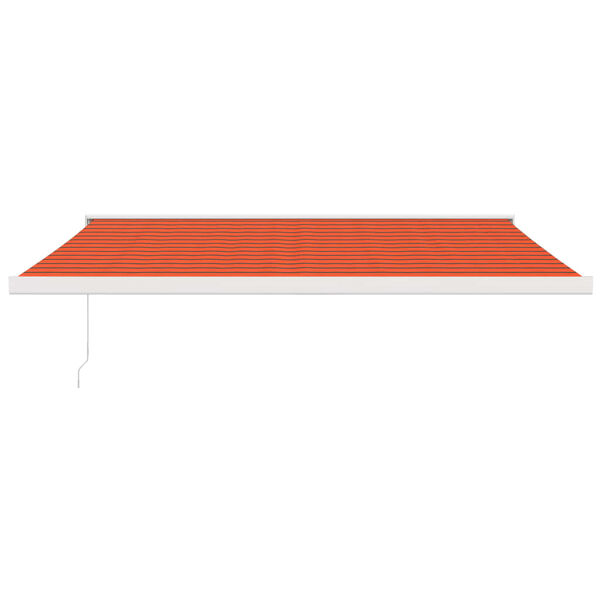 vidaXL Retractable Awning Orange and Brown 4.5x3 m Fabric and Aluminium
