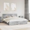 vidaXL Bed Frame Concrete Grey 180 x 200 cm Engineered Wood